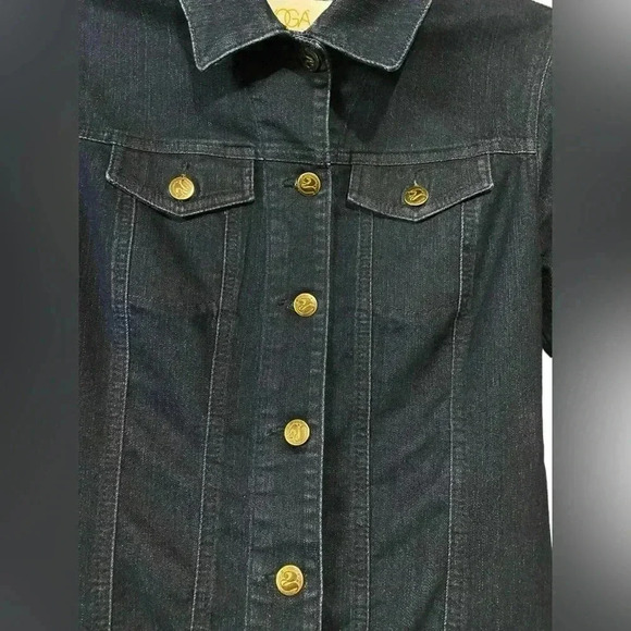 NWOT Second Yoga Jeans, Classic Fitted Denim Jacket, XS, Dark Indigo blue 🍃 - Picture 3 of 8